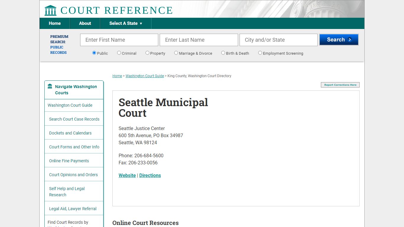 Seattle Municipal Court - Courtreference.com