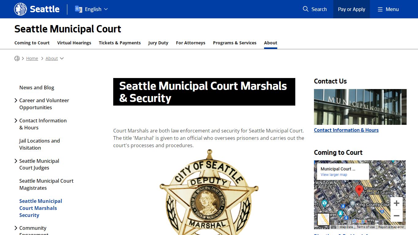 Seattle Municipal Court Marshals & Security